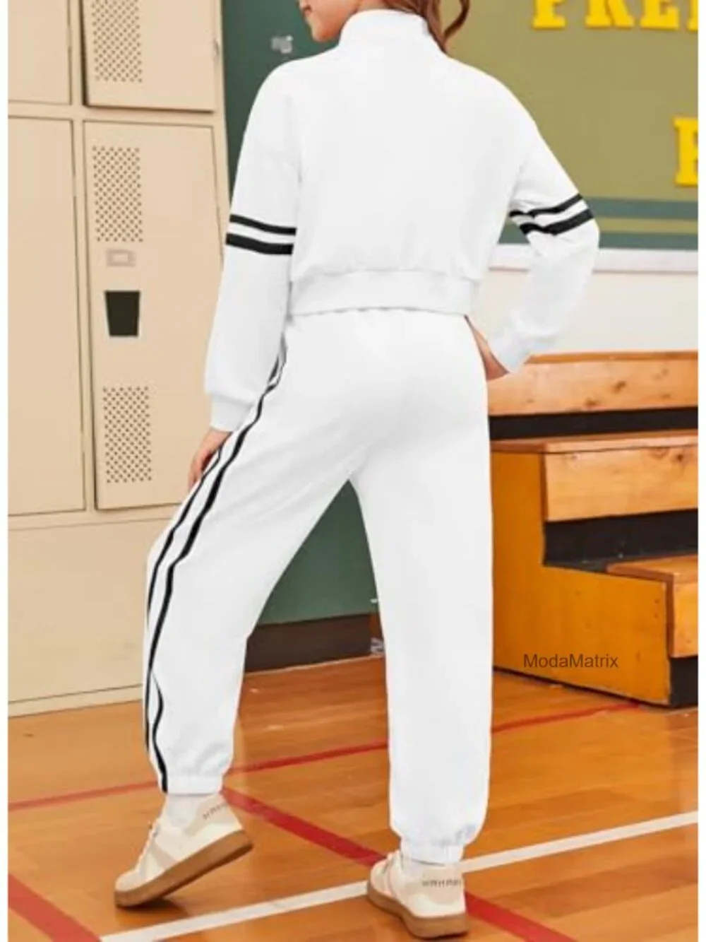 Tween Girls Crop Sweatsuit 2 Piece Set Half Zip Top with Pants Fall
